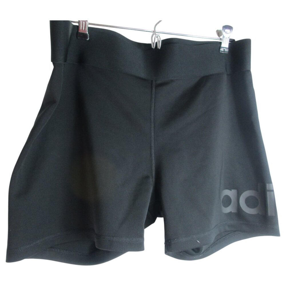 Adidas Climalite‎ Compression Shorts Womens XL Black Yoga Training Elastic Waist